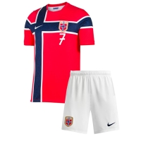 Norge Alexander Sorloth #7 Hemmatröja Barn VM 2026 Kortärmad (+ Korta byxor)